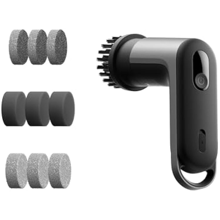 HOTO 9 Pcs Replacement Pads and HOTO GripTM Cordless Electric Spin Scrubber