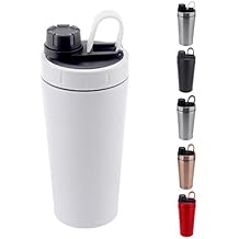 Stainless Steel Protein Shaker Bottle Insulated Keeps Hot/Cold Dishwasher Safe/Double Wall/Odor Resistant/Sweatproof/Leakproof/BPA Free 20 oz (Black)