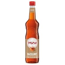 Toschi Hazelnut Syrup | Highly Concentrated | Additive Free | Gluten Free & Vegan | High Fruit Content | Product of Italy | 25.4 fl oz (750mL)