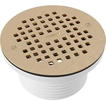 PROFLO PF42846 6" Brass Grate with 4" Adjustable Drain - Brass