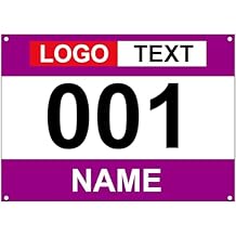 Muka Custom Race Bibs, Tyvek Bib Numbers 001-500, 8-1/4 x 6 Inch Full Printing Marathon Race Number