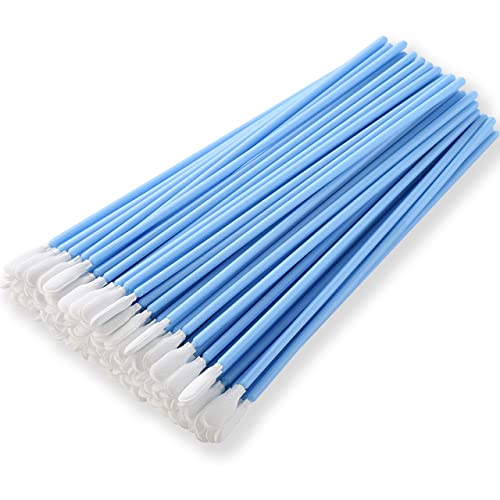 AAwipes Long Swabs Lint Free Cleaning Swabs with Long Handle 100pcs, 6.3 Polyester, 6.8mm Head Blue Multi-Purpose Swab Sticks with Microfiber Tips A857B