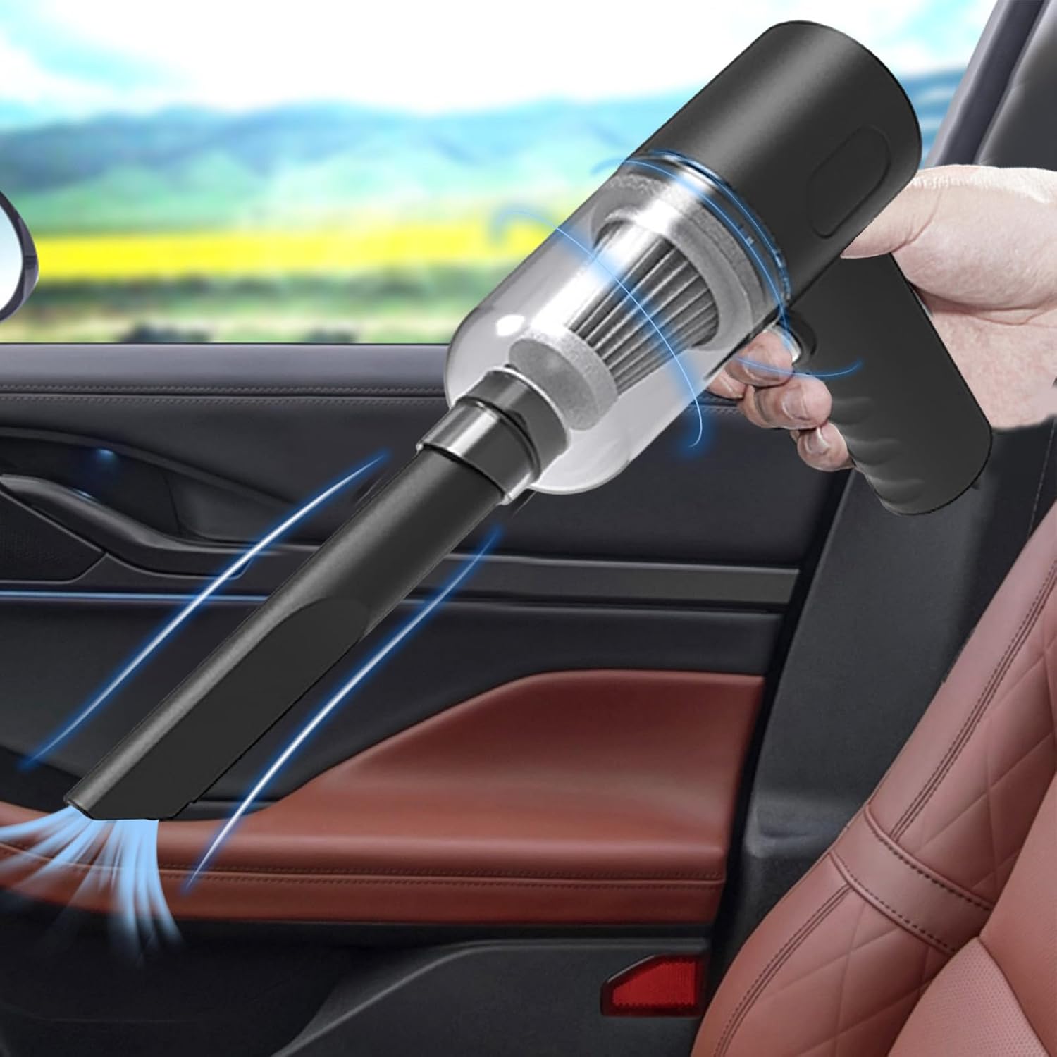 Cordless Handheld Car Vacuum Cleaner, 120W Powerful Suction Small Car Vacuum Cleaner, Mini Dusts Buster with USB Portable Vacuum Cleaner 2024 Upgrate