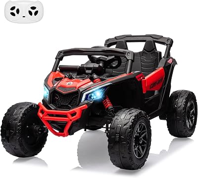 Kids Ride on UTV Car, Licensed Can-Am Electric Off-Road UTV Car, Ride On Truck wRemote Control, Large Seat, LED Lights, Spring Suspension, Ride on Toy for Boys Girls